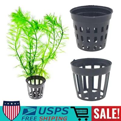 $8.09 • Buy Aquarium Plastic Pot Fish Tank Water Plant Grass Baskets Cultivate Planting Pot