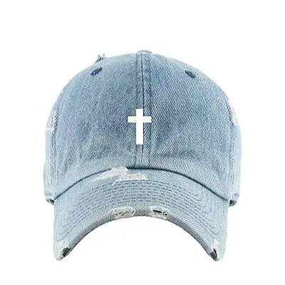 Cross Vintage Baseball Cap Embroidered Cotton Adjustable Distressed Dad Hat • $19.99