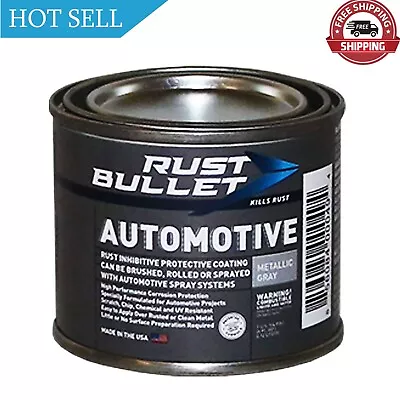 Rust Bullet - Automotive - Rust Inhibitor Rust Paint - 1/4 Pint Metallic Gray • $15.52