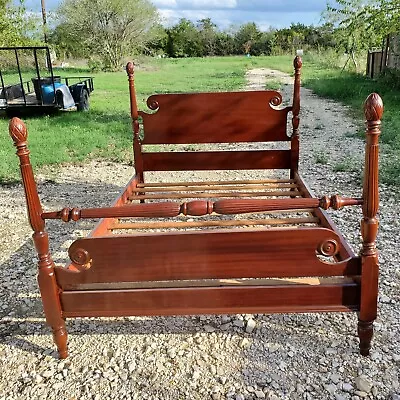 Vintage Full Size Mahogany Bed   Made In The USA • $700