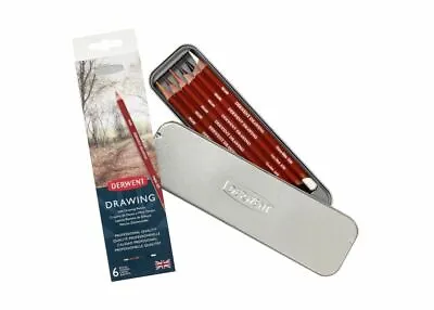 £11.99 • Buy Derwent DRAWING Artist's Professional Soft Colour Pencils Tin Set Of 6