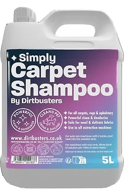 Dirtbusters Carpet Cleaner Shampoo Powerful Carpet Cleaning Solution  (5L) • £14.99