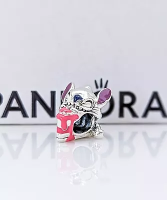New 100% Authentic PANDORA 925 Disney Stitch Pink Birthday Cake Charm 793189C01 • $72.25