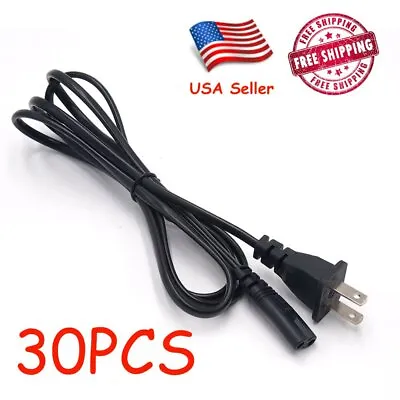 $23.99 • Buy Lot Of 30/20 US 2 Prong 2Pin Power Cord Cable Adapter PC Laptop Dell IBM HP