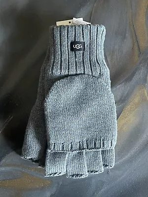 UGG 17061 KNIT FLIP MITTENS In Charcoal Gray Warm NEW WITH TAG Size Small/Medium • $23