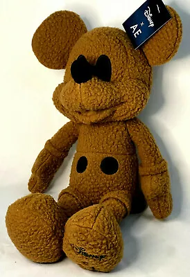 AE Disney Brown Micky Mouse Plush Stuffed Animal 13 In Special Edition 2020 NIB • $21.04