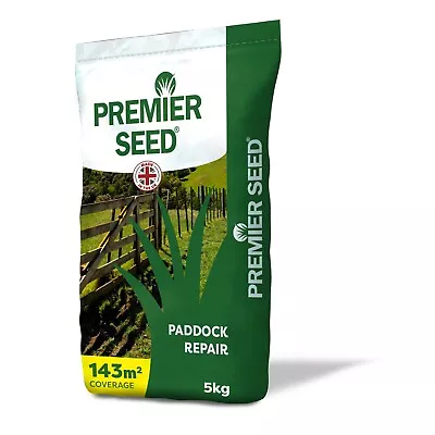 PREMIER PADDOCK GRASS SEED REPAIR PACK 5kg - Repair Field Corners And Gateways • £39.99