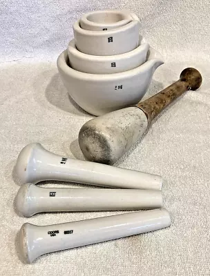 Antique COORS Porcelain Mortar & Pestle Apothecary Pharmacy Vtg USA - Video • $140