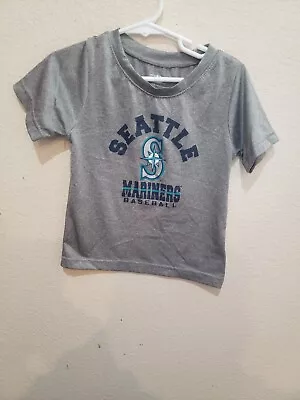 Seattle Mariners Gray Polyester Child's Shirt Size 4T Made By Team Athletics MLB • $7.94