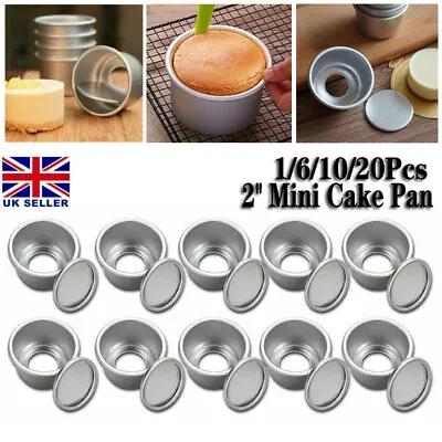 £6.39 • Buy 10x DIY 2'' Mini Cake Pan Removable Bottom Pudding Mold Baking Bakeware Mould UK