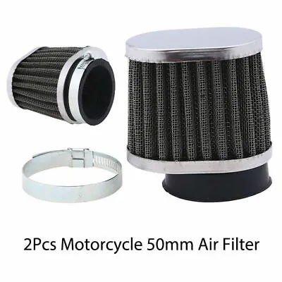 1 Pair 50mm Motorcycle Mushroom Pod Power Air Filter Metal Engine Inlet • $16.39