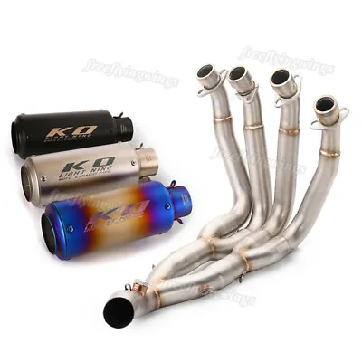 Whole Set Exhaust Header Pipe Muffler System Slip On For Yamaha YZF R6 2006-2016 • $369.27