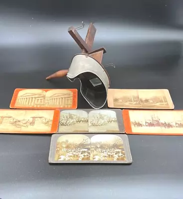 Antique Keystone Monarch Stereoscope Viewer With 6 Picture Cards • $65