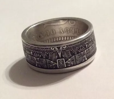 Aztec Mayan Calendar Coin Ring .999 Silver. WHOLESALE PRICE • $65