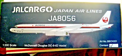 Blue Box 1:200 Diecast BBOX021 JAL Japan Air Cargo DC-8-62 Registration JA8056 • $100