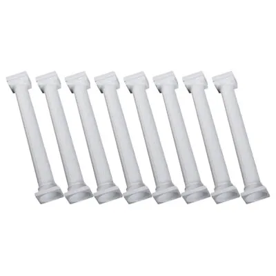  8 Pcs Roman Pillar Candle Holder Cake Stand Cookie White To Stack • £11.28
