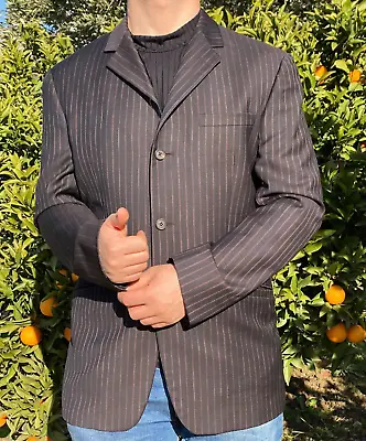 Luxury Versace Classic Striped Tuxedo Blazer Tux Suit Formal Jacket Size 52 R • $129