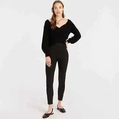 NEW J.Crew Pixie Stretch Ponte High Rise Superskinny Any Day Pants Black L • $19.99
