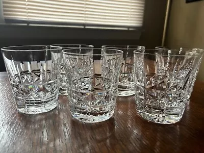 6 Vintage WATERFORD Crystal KYLEMORE Double Old Fashioned Glasses 3 1/2” - GOOD! • $19.99