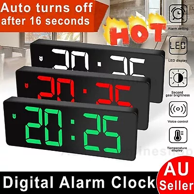 Digital LED Alarm Clock LED Time Display Light With USB Charging Bedside Clock • $21.99