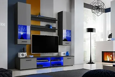£450 • Buy Wall Unit Entertainment Media Center Modern Living Room Furniture TV Stand Vida