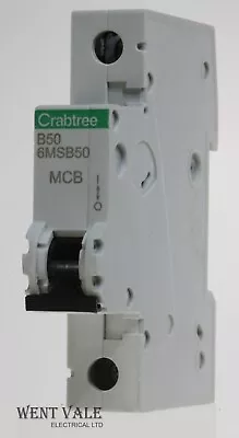 £10.55 • Buy Crabtree Loadstar - 6MSB50 - 50a Type B Single Pole MCB Latest Style Used