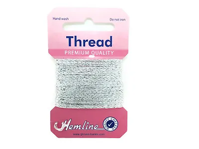 Hemline Metallic Glitter Thread X 10m Premium Sewing Craft Sparkle Colour Choice • £1.75