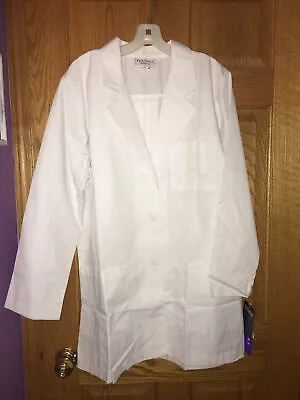 Peaches Uniforms Lab Coat Women XLarge 18 White Medical Jacket Pockets Costume • $9.99