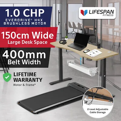 $1659 • Buy NEW Lifespan Fitness WalkingPad M2 Treadmill With ErgoDesk Automatic Oak Standin