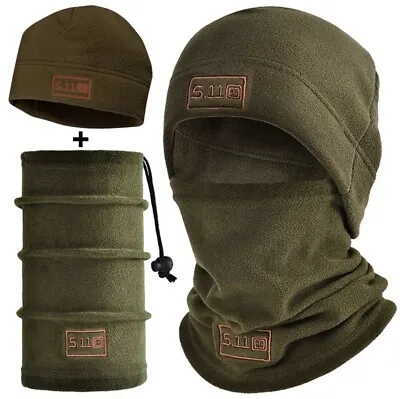 5.11 Tactical Green Fleece Cap & Gaiter Cold Weather Gear Military  Balaclava • $16.99