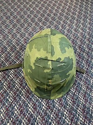 Vietnam War M1 Helmet W Liner & Mitchell Camo Cover Swivel Bail Buckle 1968 • $220