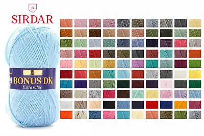 £2.29 • Buy Sirdar Hayfield Bonus DK 100g Wool - All Colours - Knitting Crochet Yarn