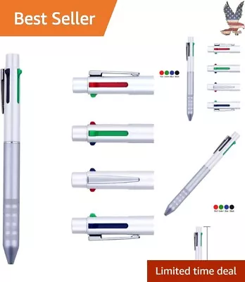 White Multi Color Pen - 4-in-1 Metal Gel Ballpoint Pen - Black Blue Red Green • $33.24