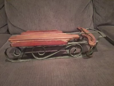 21  Primitive Vtg Style Metal Wood Doll Sled Christmas Shelf Decor • $60