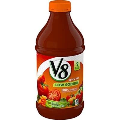 $36.39 • Buy V8 Original Low Sodium Spicy Hot 100% Vegetable Juice, 46 Fl Oz (Pack Of 6)