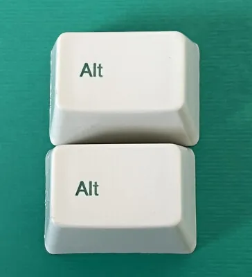 Set Of 2 - ALT (Green) PEARL KeyCaps IBM Model M Keyboard Key Cap Unicomp *READ* • £5.76
