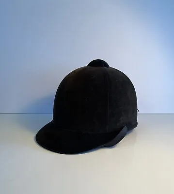 Beaufort Hunt Cap Show Hat Black Velvet Riding Helmet Made In England B.S 3686 • $34.99