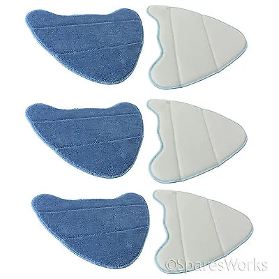 6 X VAX S7-A+ Plus Steam Cleaner Mop Microfibre Washable Cleaning Covers Pads • £13.89