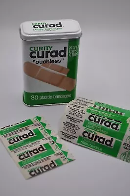 Vintage Curad Curity Box Metal Box With Plastic Bandages • $12