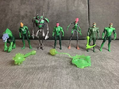 Lot Of 7 Mattel DC Green Lantern Movie  Figures 2010 3.75 Inch • $50