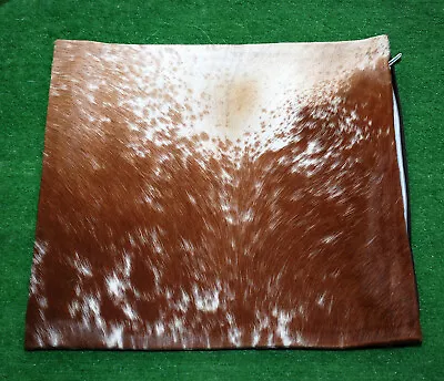 New Cowhide Leather Cushion Cover Rug Cow Hide Hair On Cushion E-303 • £0.99