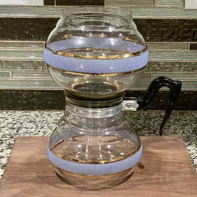 $56 • Buy Vintage Kent Glass Vacuum Coffee Maker Lavender Gold