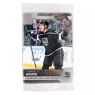 22/23 Topps Now NHL Sticker 368 TREVOR MOORE SCORES OT GOAL LA KINGS PRESALE • $2.99