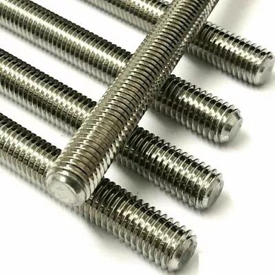 FULLY THREADED ROD/BAR/STUDDING/ALLTHREAD M2.53456810mm A2 STAINLESS STEEL • £5.17