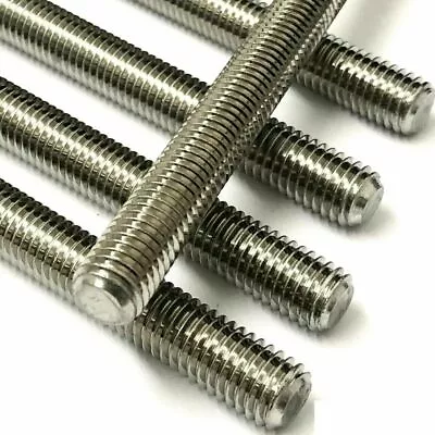 M4 A2 Stainless Steel Threaded Bar - Rod Studding 4mm + Nyloc Nuts + Washers • £3.90