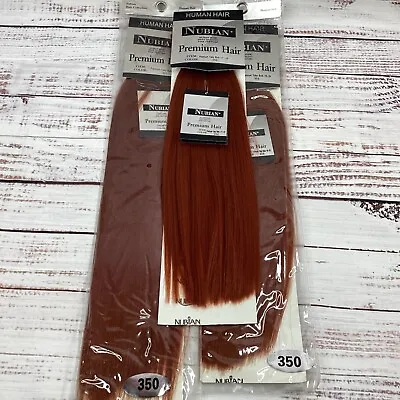 3 Packs Nubian #350 Copper Yaki Bulk 14” 16” 18” Micro Braiding Hair • $45