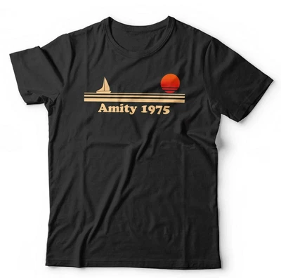 £15.99 • Buy Amity 1975 Tshirt Unisex - Jaws, Shark, Retro, Vintage