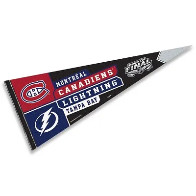 Tampa Bay Lightning And Montreal Canadiens 2021 Stanley Cup Pennant Flag • $10.95