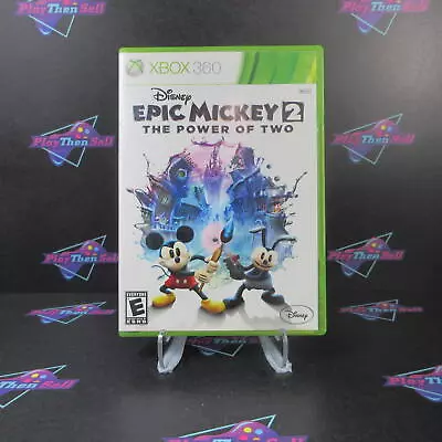 Disney Epic Mickey 2 The Power Of Two Xbox 360 AD Complete CIB - (See Pics) • $11.95