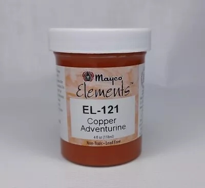Mayco Elements Ceramic Glaze EL-121 Copper Adventurine USED 4 Oz Jar • $19.99